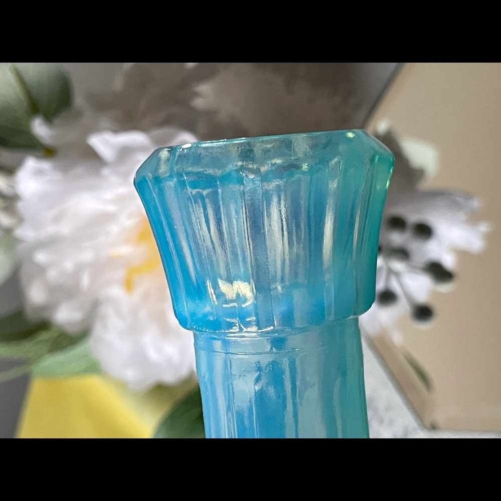Blue Opaline Glass Vase - Picture 9 of 12